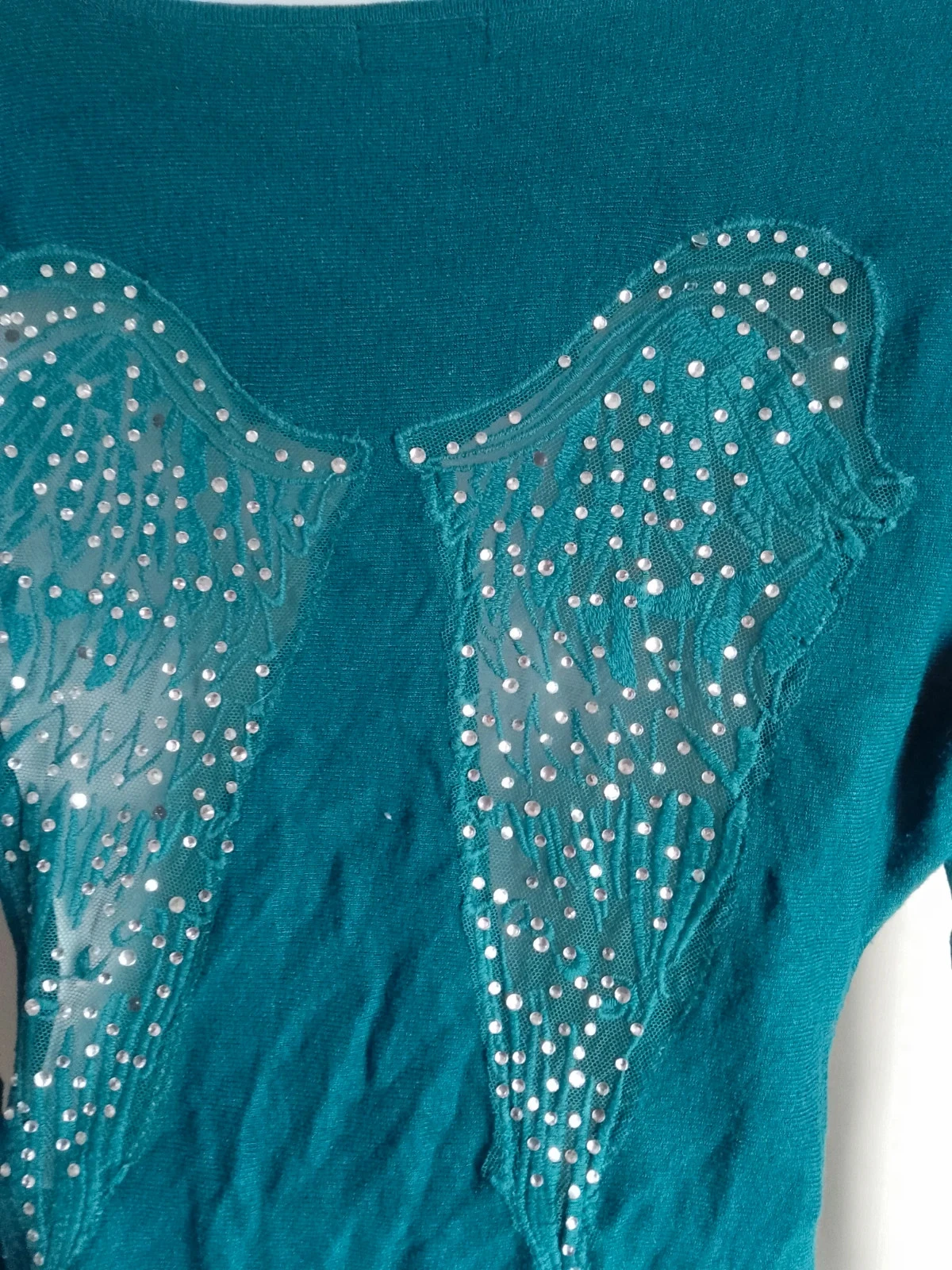 Blusa azul com asas tamanho 38 – photo 4